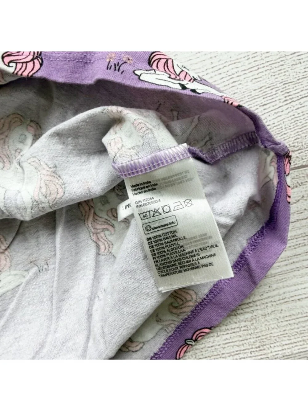 H&M Girls Purple Unicorn Print Sleeveless Dress 6-8